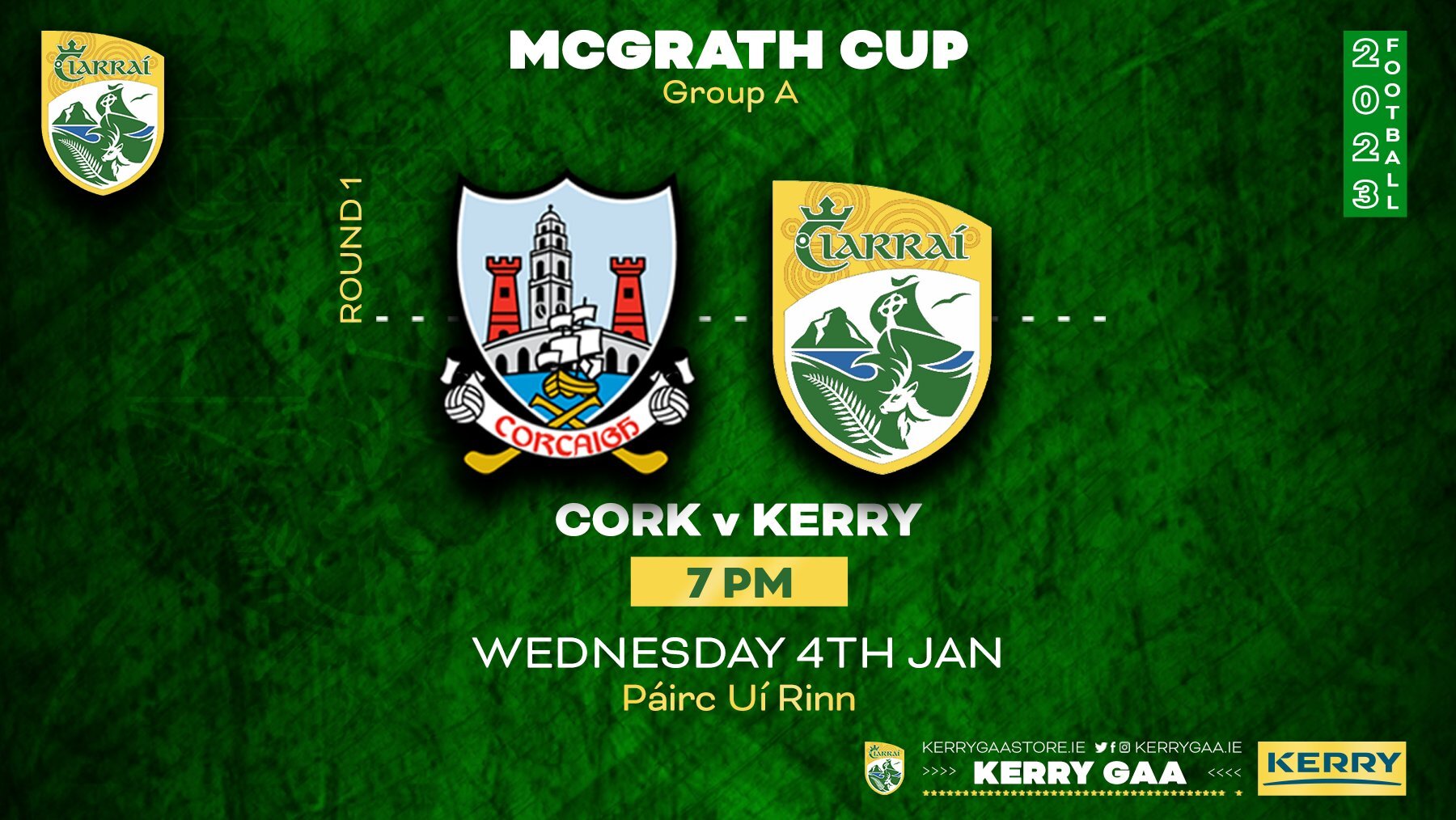 2023 McGrath Cup Football – Kerry vs Cork