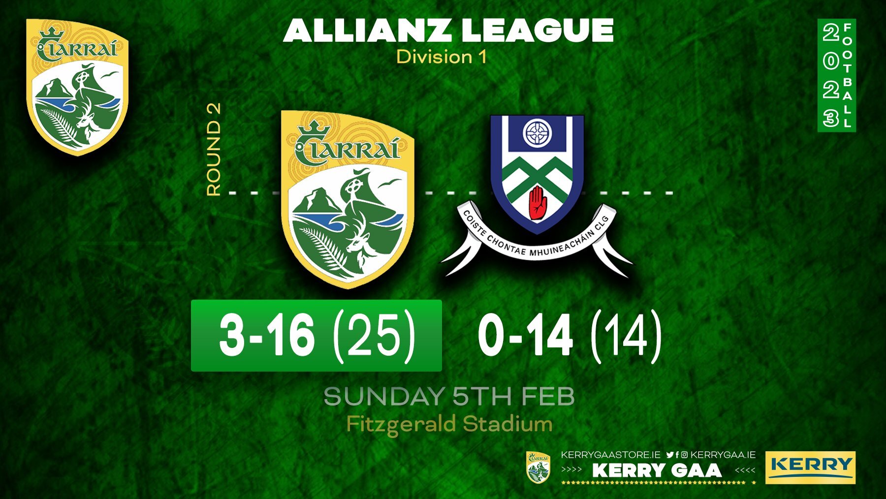 Victory for Footballers over Monaghan in AFL Rd 2