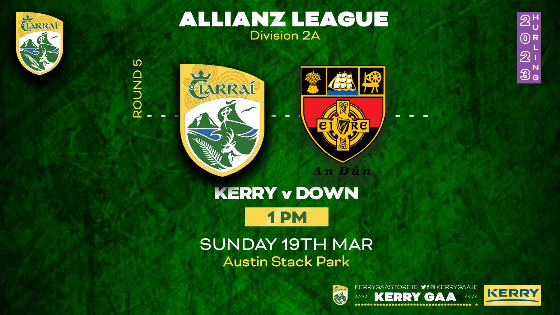 Kerry vs Down – Allianz Hurling League