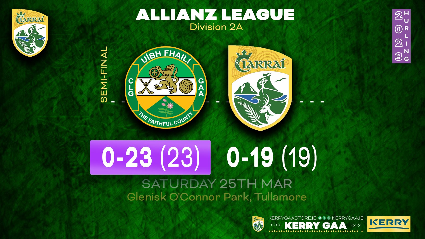 Disappointment for Hurlers with Semi-Final loss to Offaly