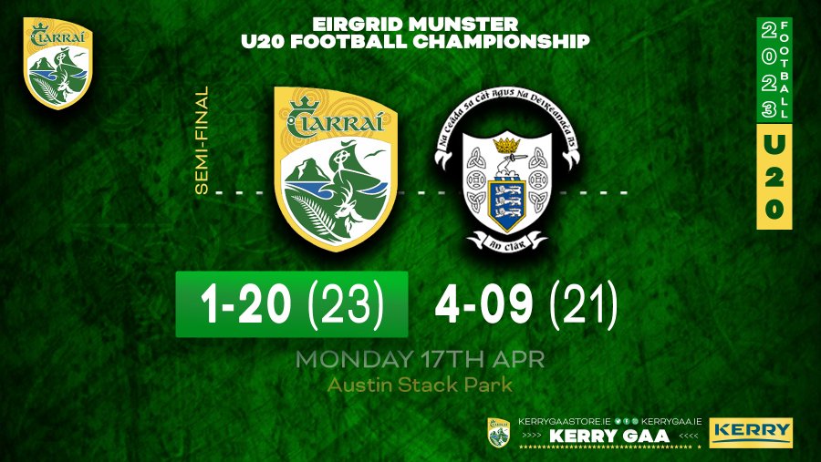 Kerry U20s through to Munster decider!