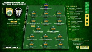Kerry GAA - kerry v clare munster u20 football 2023 semi final website