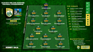 Kerry GAA - minor football championship 2023 semi final team website