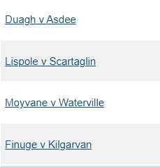 Kerry GAA - Division 5A Round 11