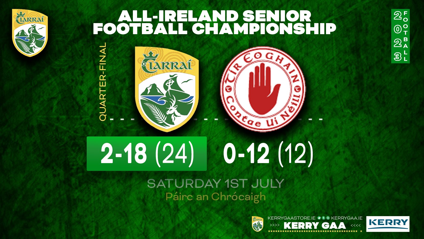 Semi-Final spot secured with win over Tyrone