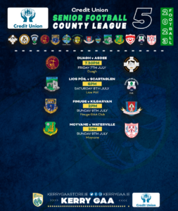 Kerry GAA - 🏐 2023 Credit Union Senior Football County League Division 2⃣  Round 10 fixtures.   #CreditUnionCountyLeagues