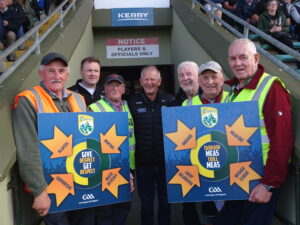 Kerry GAA - Stewards and Officials Austin Stack Park with Give Respect Get Respect Awareness Signs 21 August 2023 DSC03106