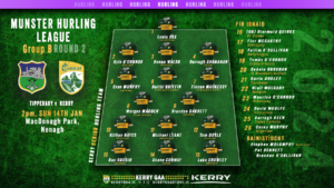 Kerry GAA - munster hurling league 2024 tipperary v kerry r2 team website