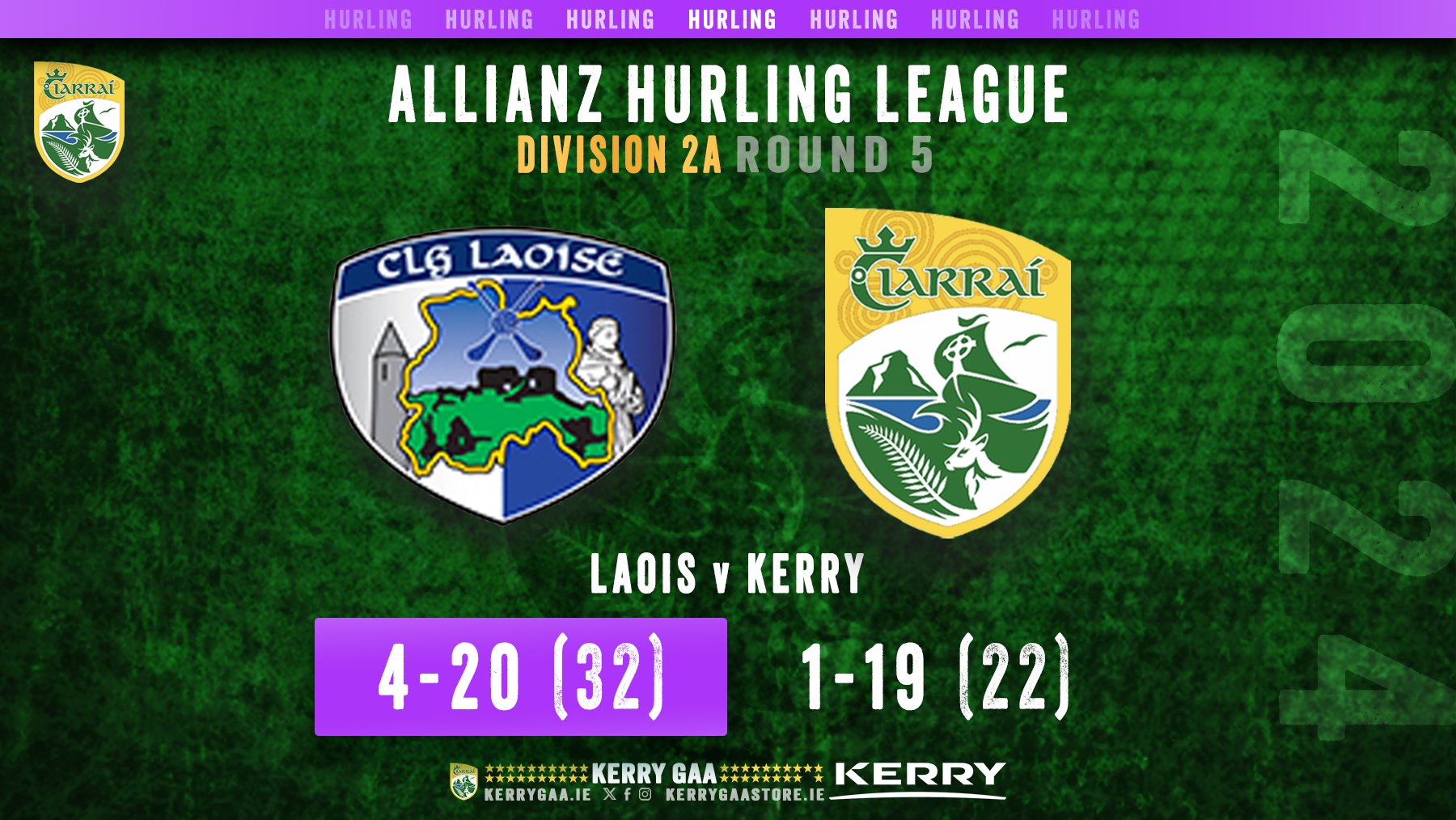 Defeat for Hurlers against Laois in AHL