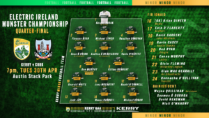 Kerry GAA - minor football 2024 munster Quarter Final website